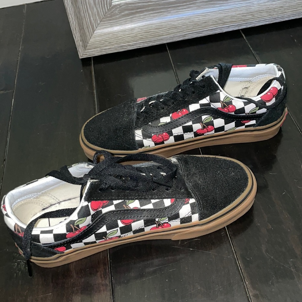 Suede cherry vans women